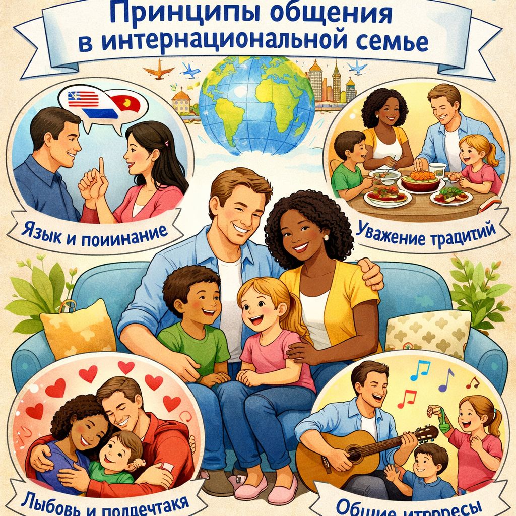 Принципы общения в интернациональной семье